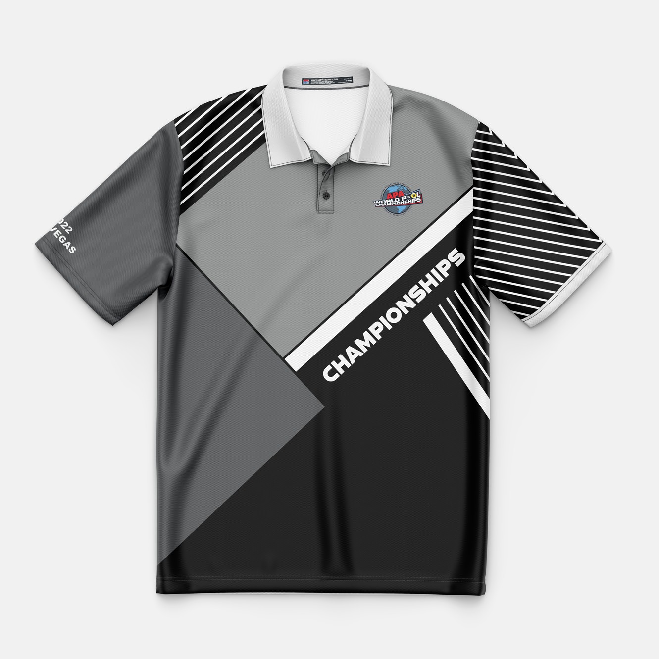 APA Championship White Collar Mens Polo