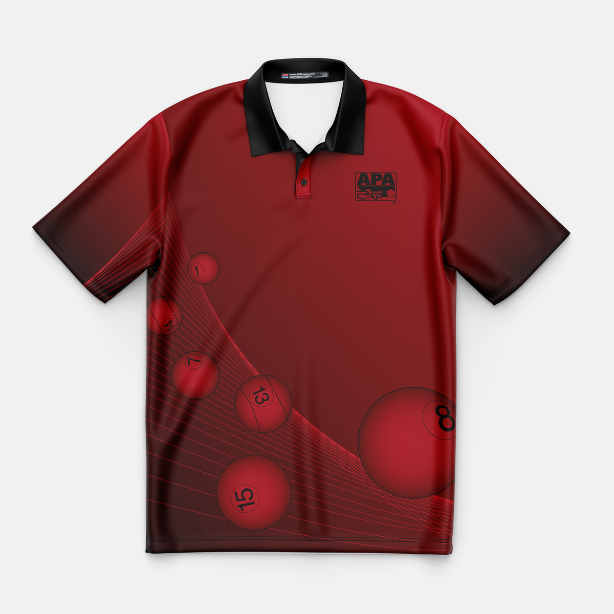 APA Pool Ball Mens Polo