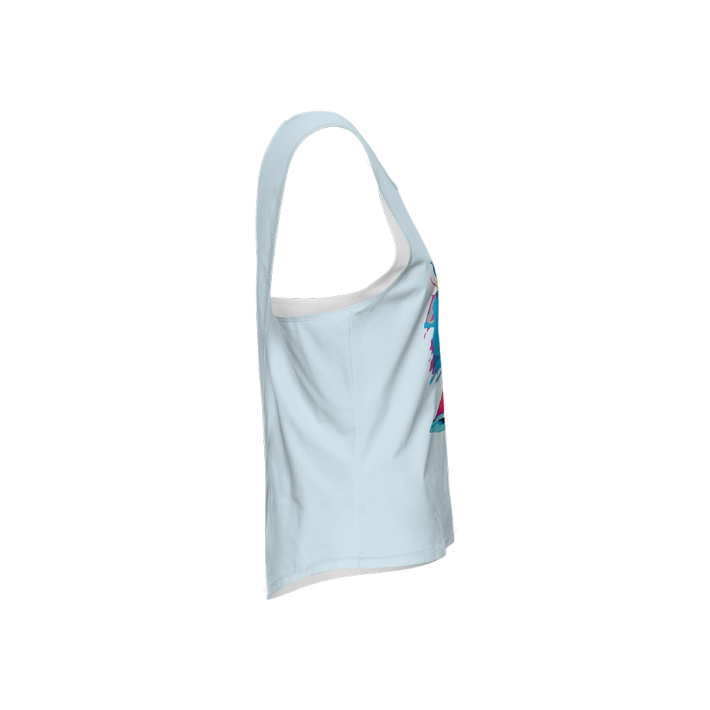 Women’s Cross Back Sleeveless Tank Top- Tennis